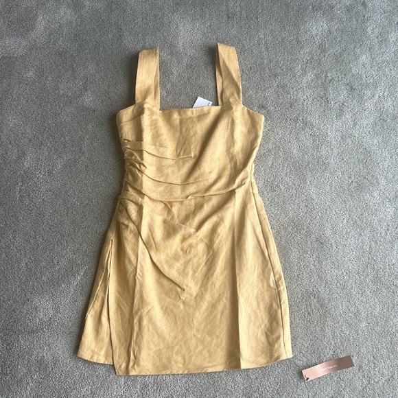 NWT Reformation Kerrigan Linen Dress Tuscan Sun - Size 4 - Picture 2 of 4